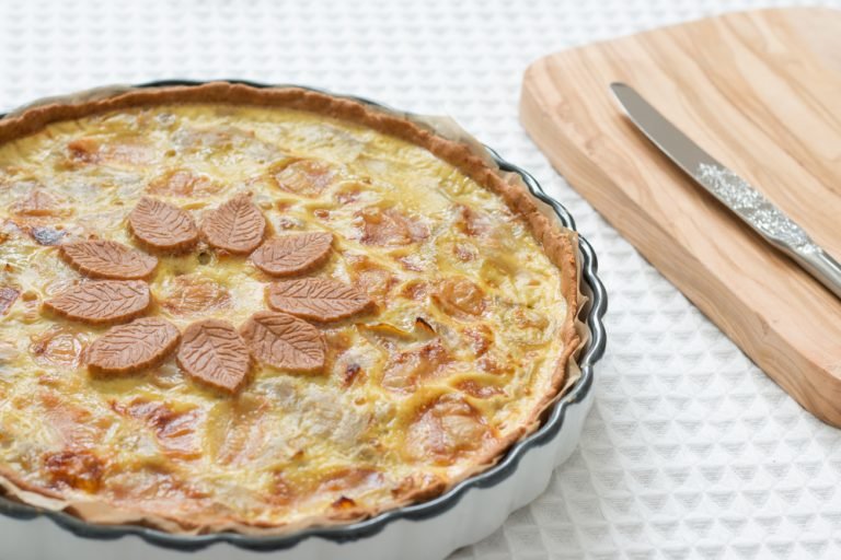 Tarte aux oignons et chèvre