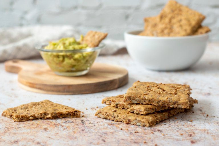 Crackers aux graines et à l&rsquo;huile d&rsquo;olive