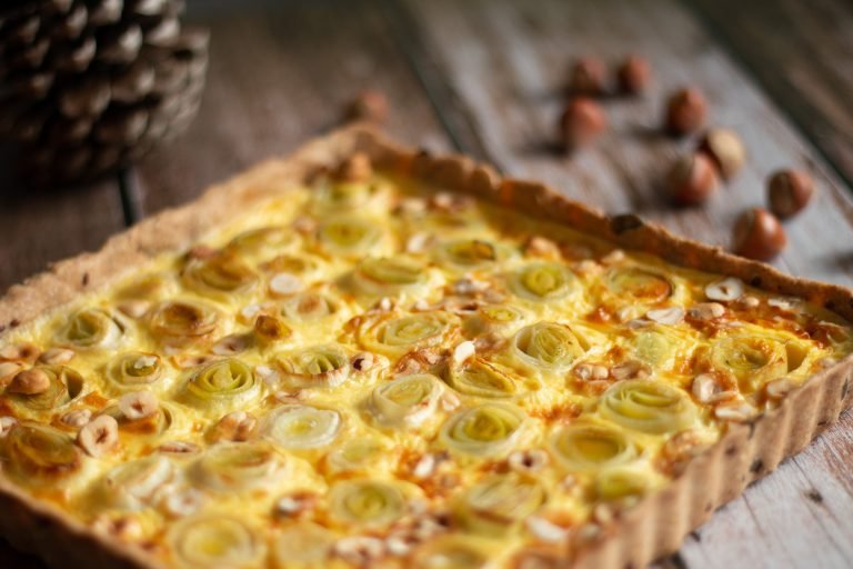 quiche poireaux noisettes