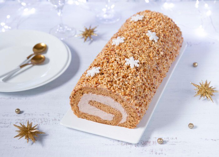 bûche roulée pralinée