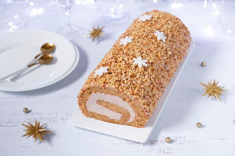 bûche roulée pralinée