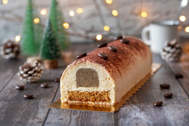 Bûche tiramisu au café