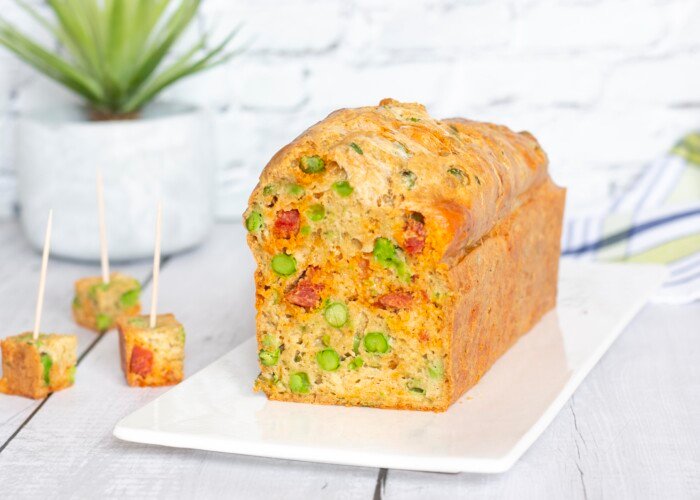 cake chorizo petits pois