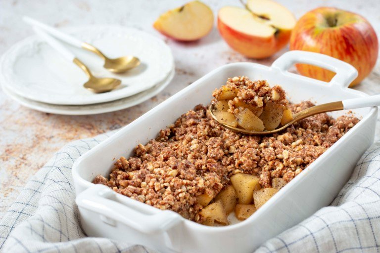 Crumble pomme vanille