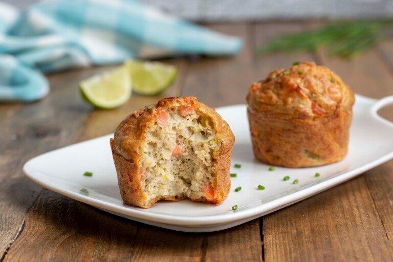 Muffins saumon fumé & poireau