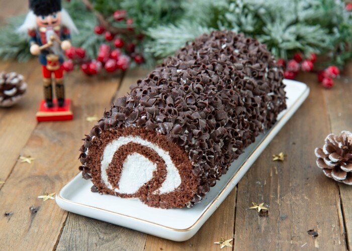 bûche coco chocolat