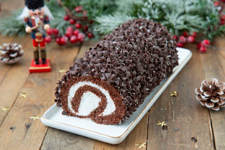 bûche coco chocolat