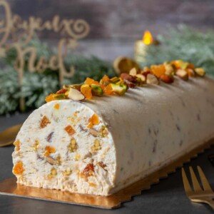 bûche nougat glacé