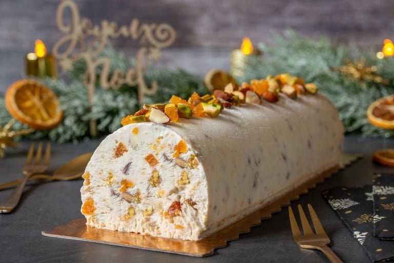 bûche nougat glacé