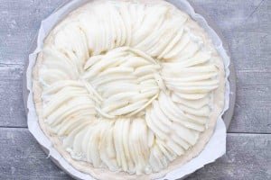 tarte sucrée salée poire bleu