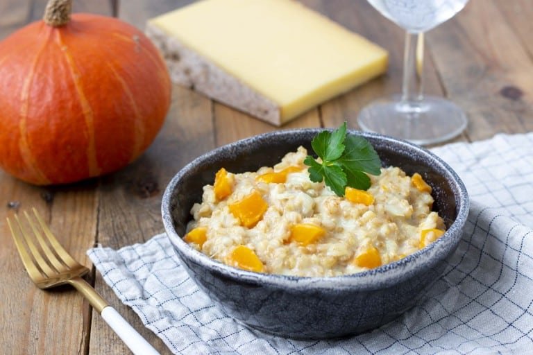 Risotto de petit épeautre, potimarron et comté